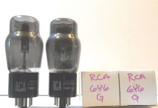 2 Vintage Rca 6y6g Output Smoked Glass Vacuum Tubes Radio Amp