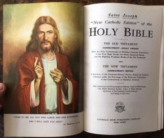 The Holy Bible: Saint Joseph Catholic Confraternity Edition 1962.  Color Maps