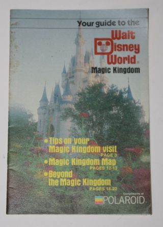 Vintage 1979 Walt Disney World Magic Kingdom Park Guide Map Info Brochure