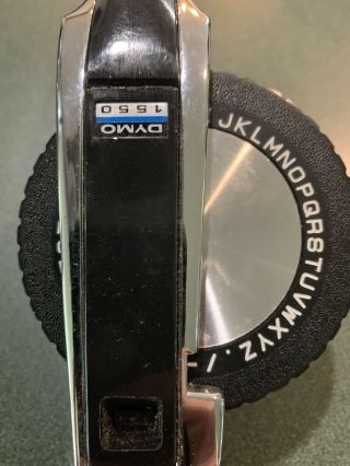 Vintage Dymo Model 1550 Tapewriter Label Maker - Silver And Black