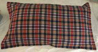 Vintage Ralph Lauren King Pillow Sham “kennebunkport” Madras Plaid Red/navy