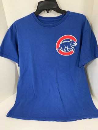 Majestic Chicago Cubs Jersey T - Shirt Starlin Castro 13 Cool Vintage Large