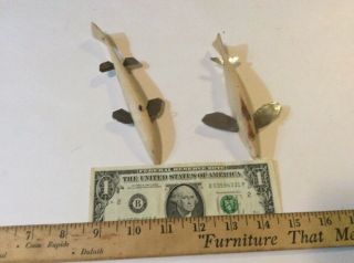 2 Vintage Unpainted Unfinished Spear Decoy Fishing Lures Pike