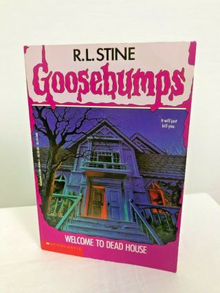 Vintage R.  L.  Stine Goosebumps Welcome To Dead House Paperback Book Novel 1992