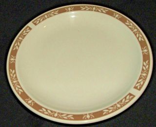 2 Vintage Homer Laughlin Restaurant Ware Dinner Plates Brown Floral Replacement