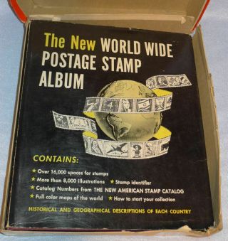 Vintage Minkus Wolrd Wide Postage Stamp Album, .  Old Book