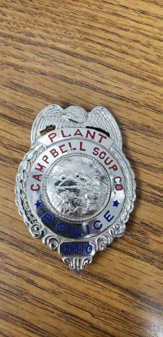 Vintage Campbell Soup Police Badge Napoleon,  Ohio