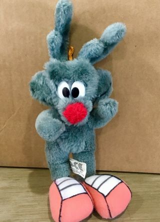 Vintage Looney Tiny Toons Calamity Coyote Ace Warner Bros Plush Stuffed Soft Toy