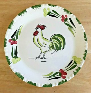 Vintage Southern Pottery Blue Ridge Luncheon Plate Cock O 