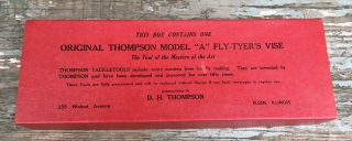 Thompson Model A Fly - Tyer’s Vice Vintage Elgin Ill.  With Base