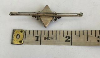 Vintage Art Deco Jewellery Sterling Silver Thomas L Mott (T.  L.  M) Bar Brooch Pin 5
