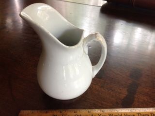 Vintage Sterling Colonial English Ironstone Pitcher Creamer J&g Meakin England