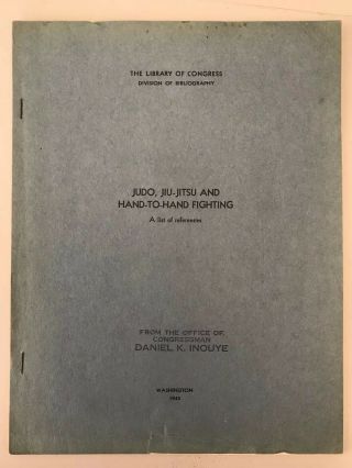 Judo,  Jiu - Jitsu Library Of Congress Bibliography,  1943,  Helen D.  Jones