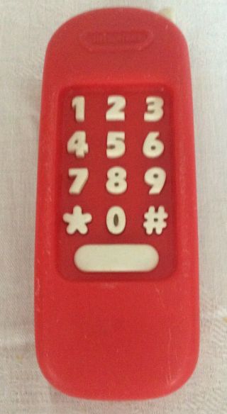 Vintage Little Tikes Child Size Replacement Red Cordless Phone White Numbers