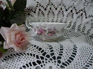Vintage 1961 Royal Albert Lavender Rose Bone China Cream Soup Bowl Exc