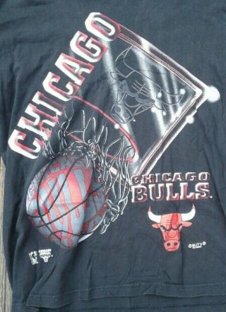 Vintage 90s Chicago Bulls T - Shirt Men 