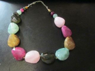 Chunky Colorful Plastic Beaded Vintage Necklace