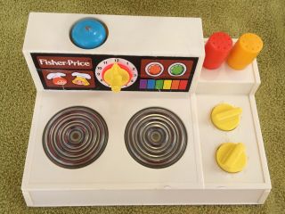 VTG FISHER PRICE 918 SINK DRYING RACK MAGIC BURNER STOVE TOP 919 WITH SOAP 3