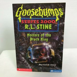 Vintage R.  L.  Stine Goosebumps Horrors Of The Black Ring Paperback Book 1999