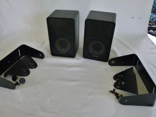 Pair Realistic Minimus - 7 Speakers 40 - 2030b Black With Mounting Brackets