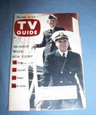 Vintage Tv Guide September 26 1959 Jackie Cooper Ed Sullivan Dorothy Provine