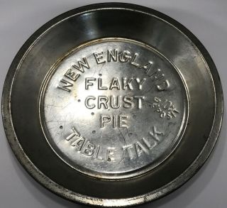 Vintage England Flaky Crust Pie Pan Table Talk 10 Cent Deposit 9 1/2”