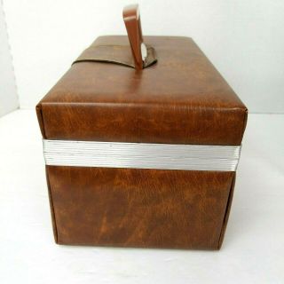 Vintage 8 Track Carrying Case Vintage 1970s Brown Faux Leather EUC holds 15 5