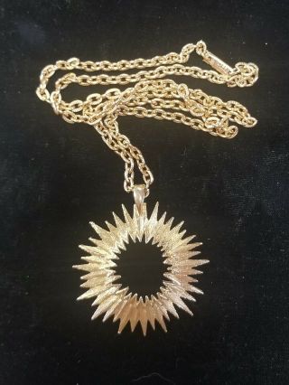 Vintage 1976 Sarah Coventry Outer Space Pendant Necklace
