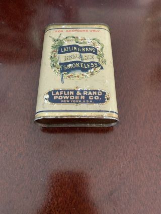 Vintage Laflin And Rand Smokeless Gunpowder Tin Empty