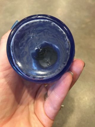 Vtg Westinghouse Glass Shaker Sugar Dispenser Stained Blue Textures GEMCO USA 3