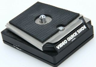 Video Quick Shoe Tripod Adapter W/qr Plate Vintage 381844