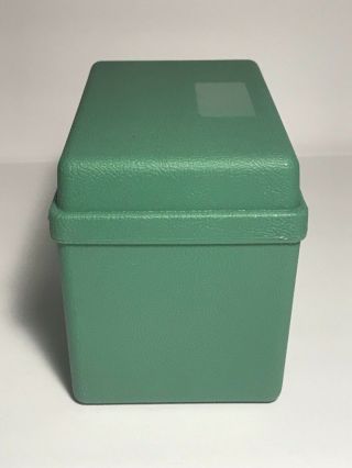 Vintage Large Green 4x6 index Card Box Recipe Sterling USA Plastic1964 4