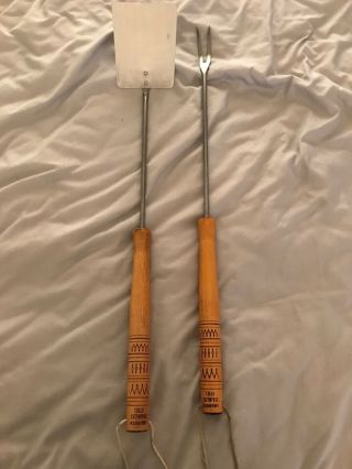 Under $20.  00 Vintage Androck Stainless Steel Spatula And Fork Bar - B - Q Grill Set