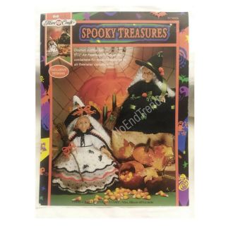 Halloween Crochet Pattern Air Freshener Witches Spooky Treasures Fibre Craft Vtg