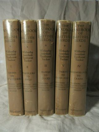 The Handbook Of British Birds - Witherby Hb - Dj - 5 Volumes Complete 1946