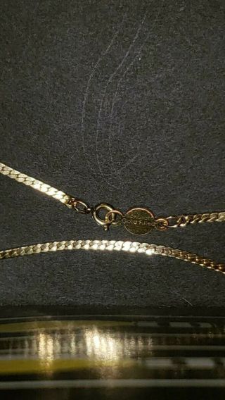 Vintage Estate 14k Yellow Gold Filled Serpentine Chain 18 " Necklace