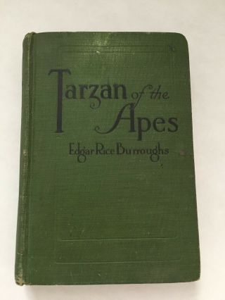 Tarzan Of The Apes Book 1914 Edgar Rice Burroughs Vintage A.  L.  Burt Co.