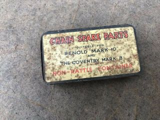 Vintage Renold / Coventry Chain Spare Parts In Tin.