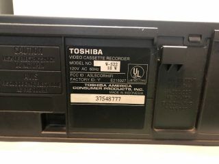 Toshiba W522 VHS VCR Video Cassette Recorder Player Stereo 4 Head HiFi 8
