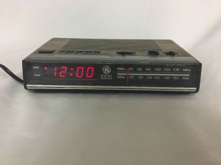 Vtg Am Fm Radio Ge General Electric 7 4624b Vintage Alarm Clock