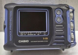 Casio Sy - 30b Portable Ti - Stn Blue Mini 2.  7 " Screen Color Lcd Tv Television