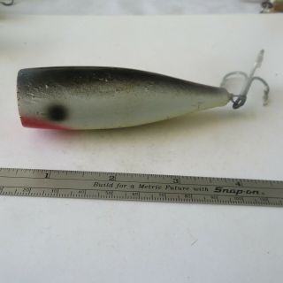 Fishing Lures 3¾ " Vintage Bob - O - Tackle Wood Chug Topwater Popping Plug