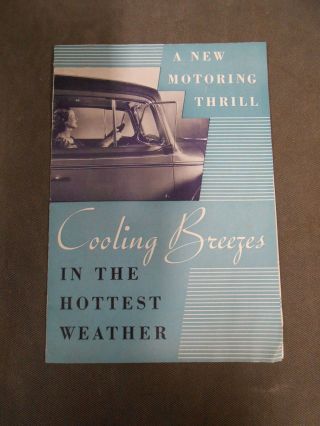 Vtg 1933 General Motors Fisher Body Cooling Breezes Auto Vent Window Brochure