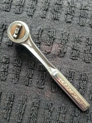 Craftsman " Vintage " 1/4 " Drive,  Thumbwheel Ratchet,  Forged In The U.  S.  A.