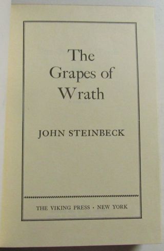 1939 The Grapes of Wrath - John Steinbeck 5
