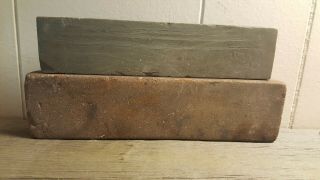 Two Vintage Sharpening Stones,  Old Tools Unbranded 3