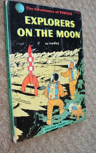 Herge The Adventures Of Tintin Explorers On The Moon Book Golden Press