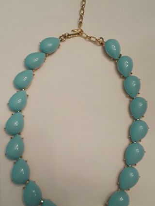 Vintage Trifari Robins Egg Turquoise Blue Necklace