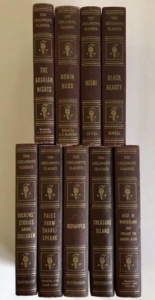 Vintage 10 Volume Set Childrens Classics Edition 1924 Illustrated Hard Cover