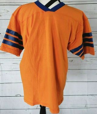 Vintage Russell Athletics Football Jersey T Shirt Cotton Mens Size Xl Orange